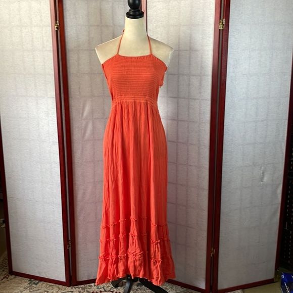 R. Vivimos Bohemian Gauze Halter Maxi Dress with Open Back (Size: Medium) - Picture 13 of 16